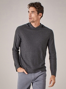 Dark Granite Axis Silk Cashmere Men's Hoodie | Naadam Cashmere Hoodie & Sweatshirts | Sam's Tailoring Fine Men's Clothing