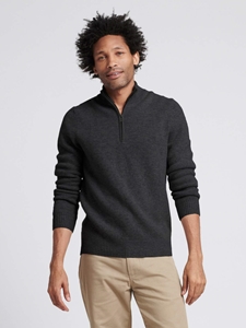 Smoke Wool Cashmere Quarterzip Sweater | Naadam Quarter Zip | Sam's Tailoring Fine Men's Clothing