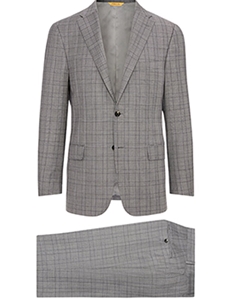 Grey Super 120's Wool Paid Rain System Suit | Hickey Freeman Suit Collection | Sam's Tailoring Fine Men Clothing