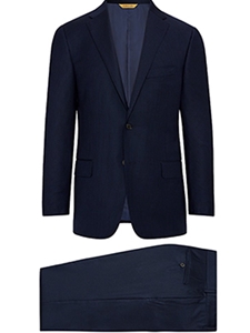 Navy Minicheck Super 150's Tasmanian Wool Suit | Hickey Freeman Suit Collection | Sam's Tailoring Fine Men Clothing