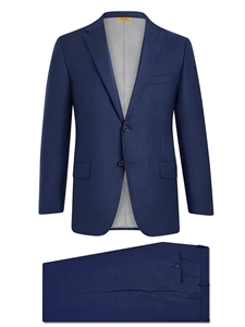 Navy Sharkskin 150's Tasmanian Wool B-Fit Suit | Hickey Freeman Tasmanian Suits | Sam's Tailoring Fine Men Clothing