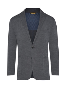 Charcoal Knit Super 130's Wool Men Jacket | Hickey Freeman Sportcoats Collection | Sam's Tailoring Fine Men Clothing