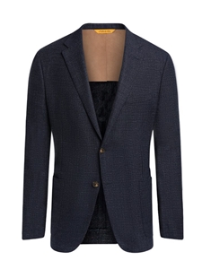 Denim Blue Silk Air Modern H-Fit Men's Jacket | Hickey Freeman Sportcoats Collection | Sam's Tailoring Fine Men Clothing