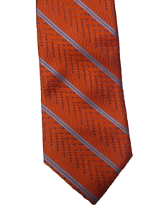Orange Twill and Sky Blue Stripes Corporate Estate Tie | Estate Ties Collection | Sam's Tailoring Fine Men's Clothing