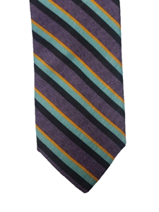 Purple with Multi Color Stripes Corporate Wall Street Wool Estate Tie | Estate Ties Collection | Sam's Tailoring Fine Men's Clothing
