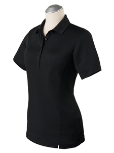 Black Taylor Performance Short Sleeve Women's Polo | Bobby Jones Women's Polos | Sam's Tailoring Fine Women's Clothing