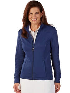 Summer Navy Tech Solid Full Zip Women's Knit Jacket | Bobby Jones Women's Pullovers | Sam's Tailoring Fine Women's Clothing
