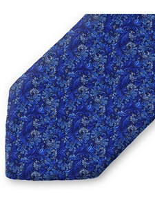 Navy Geometric Pattern Sartorial Silk Tie | Italo Ferretti Ties | Sam's Tailoring Fine Men's Clothing