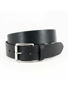 Black Hand Burnished Bridle Leather Men's Belt | Torino Leather Belts | Sam's Tailoring Fine Men Clothing