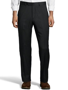 Charcoal Plain Wool Plain Front Suit Pant | Palm Beach Wool Collection | Sam's Tailoring Fine Men Clothing