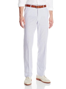 Original Navy/White Seersucker Flat Front Pant | Palm Beach Seasonal Separate Jackets & Pants | Sam's Tailoring Fine Men's Clothing