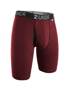 Burgundy 9 Inch Swing Shift Long Leg Underwear | 2Undr Long Leg Underwear | Sam's Tailoring Fine Men Clothing