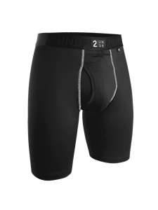 Black 9 Inch Power Shift Long Leg Underwear | 2Undr Long Leg Underwear | Sam's Tailoring Fine Men Clothing