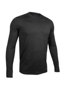 Black Long Sleeve Crew Neck Tee | 2Undr Men Tee Shirts | Sam's Tailoring Fine Men's Clothing