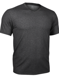 Charcoal Classic V-Neck Short Sleeve Tee | 2Undr Men's Tee Shirts | Sam's Tailoring Fine Men's Clothing