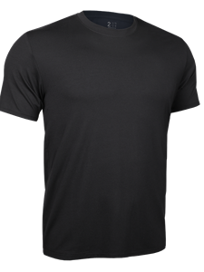 Black Classic Crew Neck Short Sleeve Tee | 2Undr Men's Tee Shirts | Sam's Tailoring Fine Men's Clothing