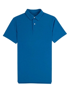 Blue Lightweight Pique Men's Tennis Club Polo | Vastrm Polo Shirts | Sam's Tailoring Fine Men Clothing