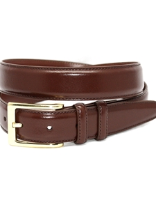 Tan Antigua Leather W/ Brass Buckle X-Long Belt | Torino Leather XL Belts | Sam's Tailoring Fine Men Clothing