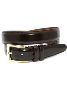 Brown Antigua Leather W/ Brass Buckle X-Long Belt | Torino Leather XL Belts | Sam's Tailoring Fine Men Clothing