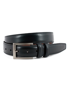 Black Italian Aniline Leather Dressy Elegance Belt | Torino Leather Dressy Elegance Belts | Sam's Tailoring Fine Men Clothing