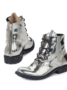 Metallic Silver Smooth Calfskin Men's Boot | Mauri Men's Boots | Sam's Tailoring Fine Men's Shoes