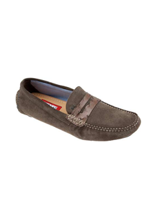 Mink Palio Suede & Ostrich Driving Loafer | Mauri Men's Loafers | Fine Men's Clothing