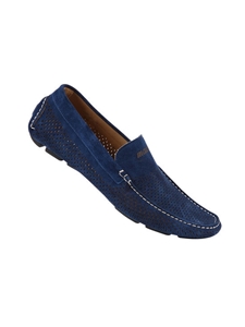 Bluette Mediterraneo Suede Driving Loafer | Mauri Men's Loafers | Fine Men's Clothing