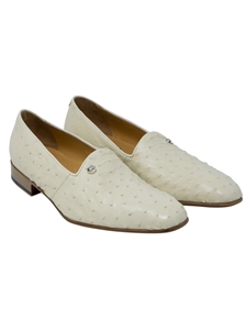 Winter White Sandstone Ostrich Leg Men's Loafer | Mauri Men's Loafers | Sam's Tailoring Fine Men's Clothing