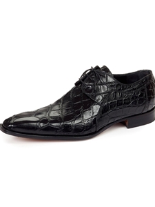 Black Sipario Alligator Men's Derby Shoe | Mauri Dress Shoes | Sam's Tailoring Fine Men's Shoes