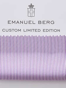Lavender & White Two Ply Limited Edition Custom Shirt | Emanuel Berg Custom Shirts | Sam's Tailoring Fine Men's Clothing