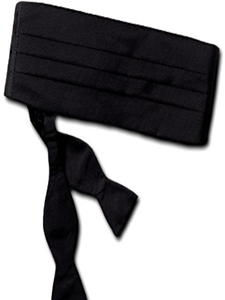 Robert Talbott Black Grosgrain Bow Tie & Cummerbund Set 5632016 - Bow Ties & Sets | Sam's Tailoring Fine Men's Clothing