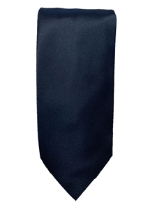 Navy Fine Solid Sartorial Silk Tie | Italo Ferretti Ties | Sam's Tailoring Fine Men's Clothing