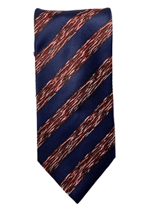 Blue And Red Stripe Sartorial Silk Tie | Italo Ferretti Ties | Sam's Tailoring Fine Men's Clothing