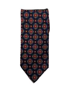 Sky, Orange And Navy Sartorial Silk Tie | Italo Ferretti Ties | Sam's Tailoring Fine Men's Clothing