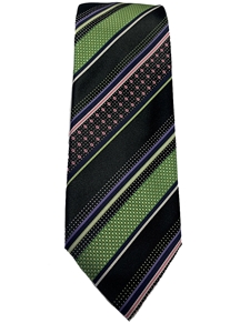 Green, Black, Pink & Lavender Silk Tie | Italo Ferretti Ties | Sam's Tailoring Fine Men's Clothing