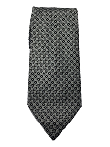 Black And Gray Printed Sartorial Silk Tie | Italo Ferretti Ties | Sam's Tailoring Fine Men's Clothing