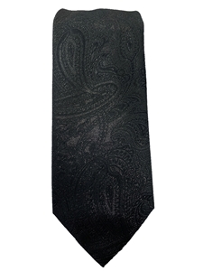 Black On Black Tone Sartorial Silk Tie | Italo Ferretti Ties | Sam's Tailoring Fine Men's Clothing