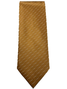 Gold With White Printed Sartorial Silk Tie | Italo Ferretti Ties Collection | Sam's Tailoring Fine Men's Clothing