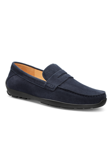 Navy Suede With Black Sole Men's Shoe | Samuel Hubbard Shoes | Sam's Tailoring Fine Men Clothing