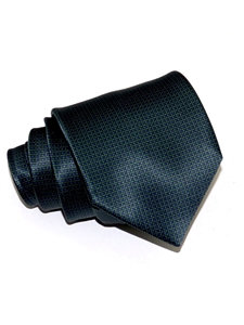Dark Green With Check Microprint Tailored Silk Tie | Italo Ferretti Ties Collection | Sam's Tailoring Fine Men's Clothing