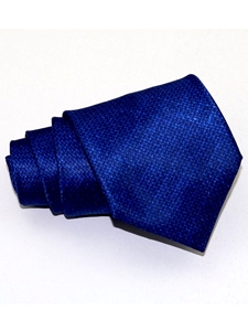 Vibrant Blue Elegant Minimal Pattern Tailored Silk Tie | Italo Ferretti Ties Collection | Sam's Tailoring Fine Men's Clothing