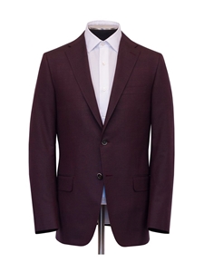 Burgundy Fully Lined Silk Men's Dinner Jacket | Hickey Freeman Sport Coat | Sam's Tailoring Fine Men Clothing