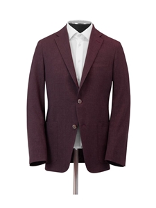 Burgundy Textured Weightless Men's Jacket | Hickey Freeman Sport Coat | Sam's Tailoring Fine Men Clothing