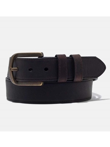 Dark Brown Antiqued Brass Buckle Men's Belt | Men's Vintage Bison Belt | Sam's Tailoring Fine Men Clothing