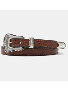 Peanut Silver Plated Buckle Women's Belt | Women's Vintage Bison Belt | Sam's Tailoring Fine Men Clothing