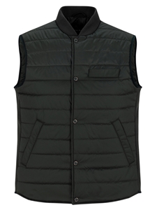 Dark Green Water Repellent Lightweight Puffer Vest | Stone Rose Vests | Sams Tailoring Fine Men Clothing