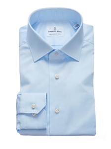 Light Blue Button Cuffs Modern Fit Dress Shirt | Business Shirts Collection | Sam's Tailoring Fine Men's Clothing