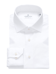 Classic White Two Button Cuffs Modern Shirt | Business Shirts Collection | Sam's Tailoring Fine Men's Clothing