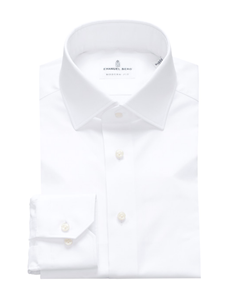 White Spread Collar Modern Fit Men's Shirt | Business Shirts Collection | Sam's Tailoring Fine Men's Clothing