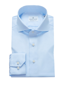 Sky Blue Cutaway Collar Modern Fit Dress Shirt | Business Shirts Collection | Sam's Tailoring Fine Men's Clothing